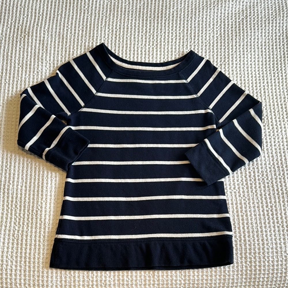 Navy and White Striped Sweater